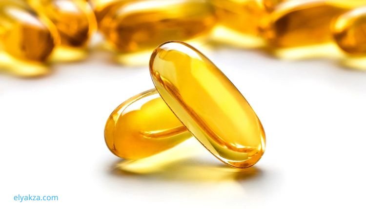 a close-up of a yellow capsule