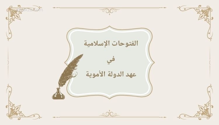 الفتوحات الإسلامية في عهد الدولة الأموية 3 الدولة الأموية