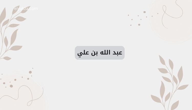 عبد الله بن علي العباسي