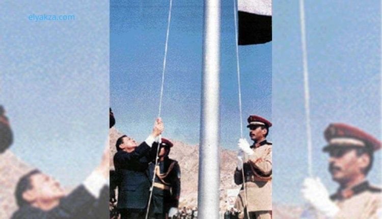 رفع علم مصر على طابا