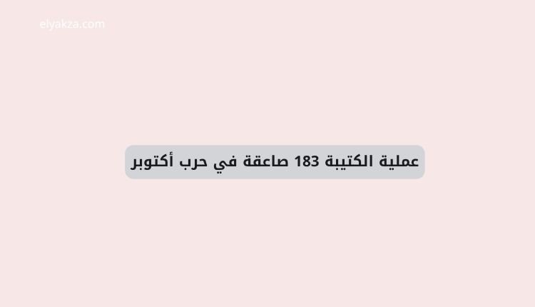 الكتيبة 183 صاعقة