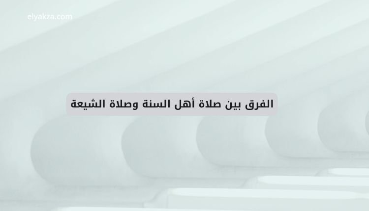 الفرق بين صلاة أهل السنة وصلاة الشيعة